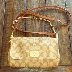 Coach Tan & Brown Crossbody